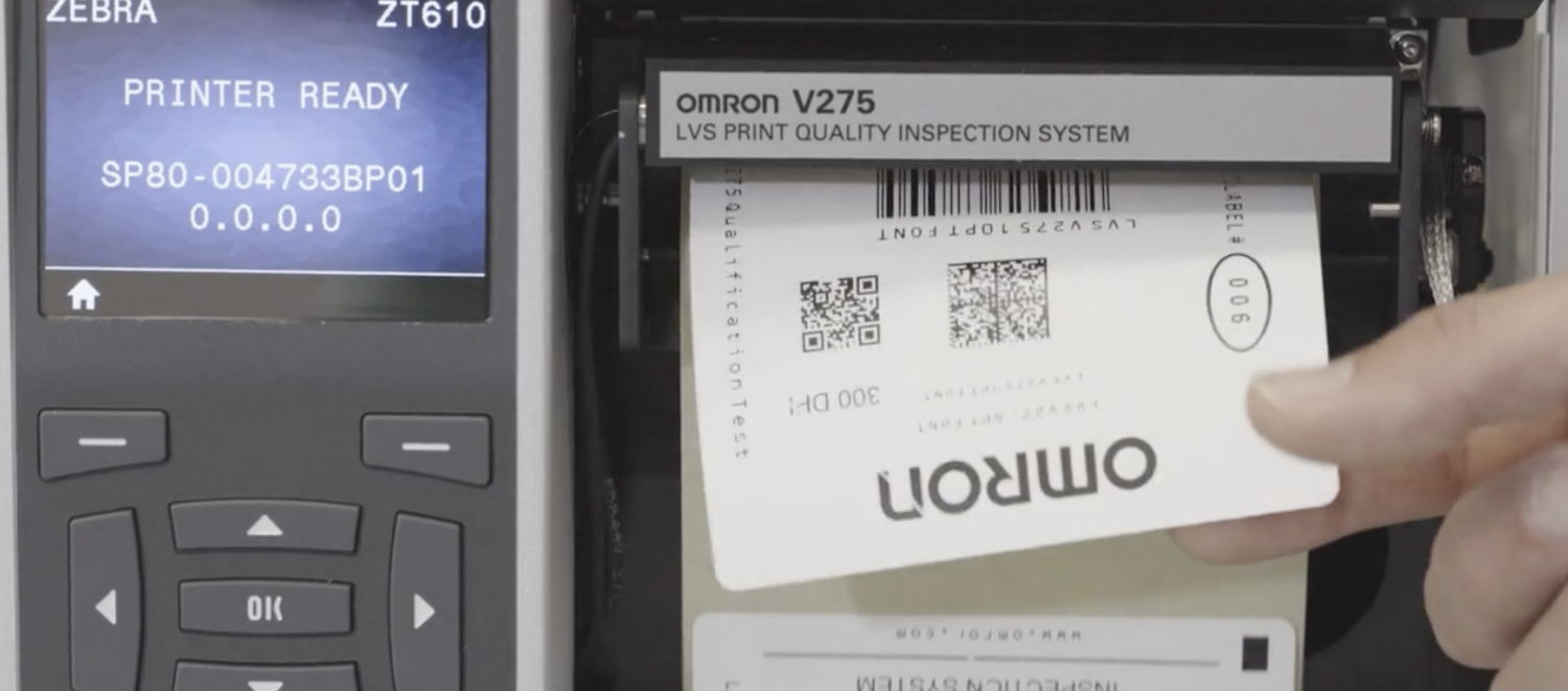 Système de vérification OMRON V275 : contrôle total des codes en ligne