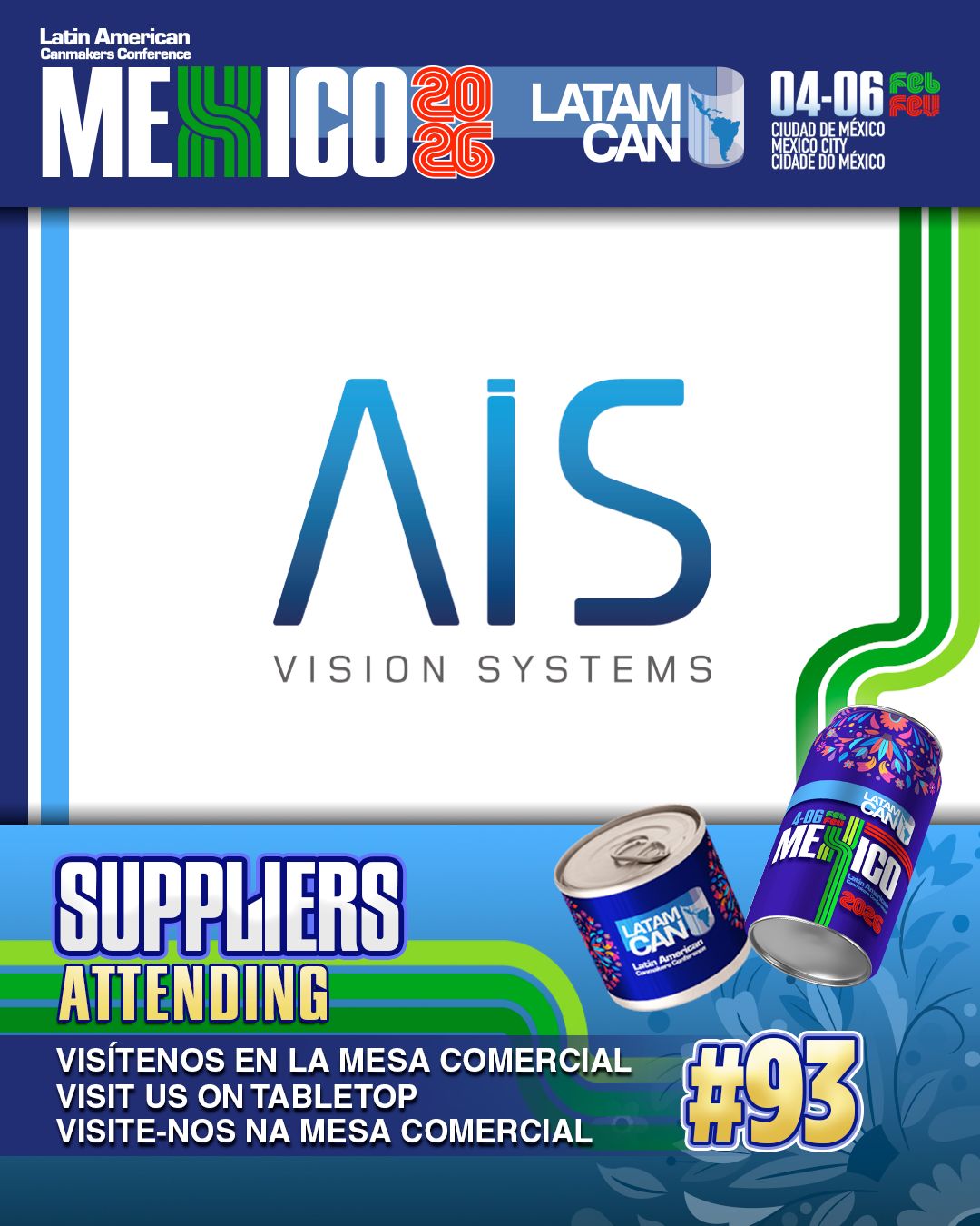 AIS Vision Systems à LATAMCAN 2026 (Mexico City) | Table #93